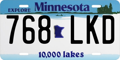 MN license plate 768LKD