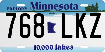 MN license plate 768LKZ