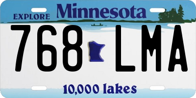 MN license plate 768LMA