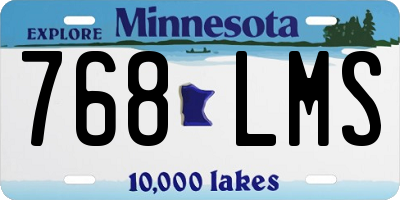 MN license plate 768LMS