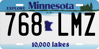 MN license plate 768LMZ