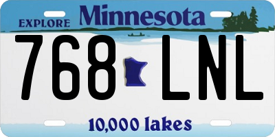 MN license plate 768LNL