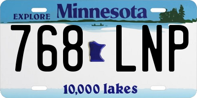 MN license plate 768LNP