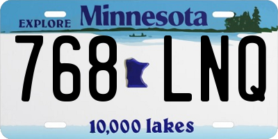 MN license plate 768LNQ