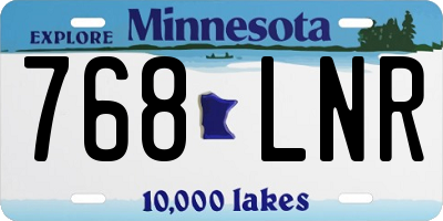 MN license plate 768LNR