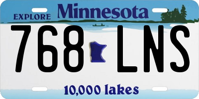 MN license plate 768LNS