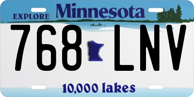 MN license plate 768LNV