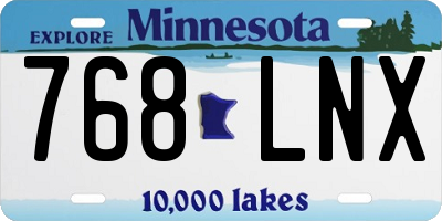 MN license plate 768LNX