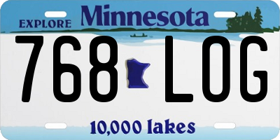 MN license plate 768LOG