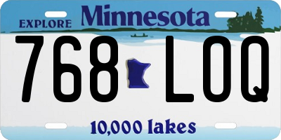 MN license plate 768LOQ