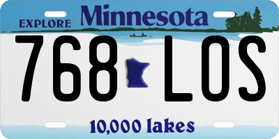 MN license plate 768LOS
