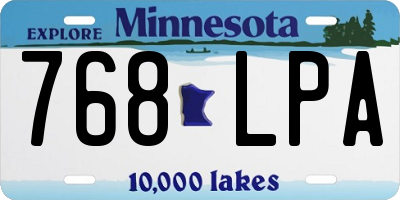 MN license plate 768LPA