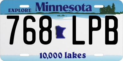 MN license plate 768LPB
