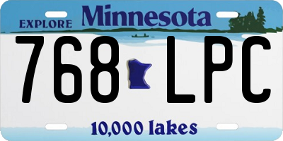 MN license plate 768LPC