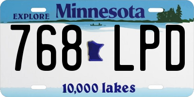 MN license plate 768LPD