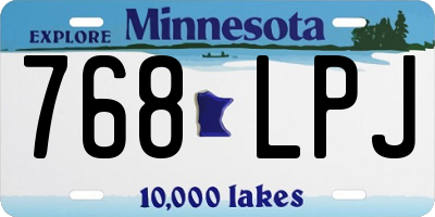 MN license plate 768LPJ