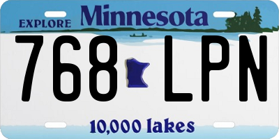 MN license plate 768LPN