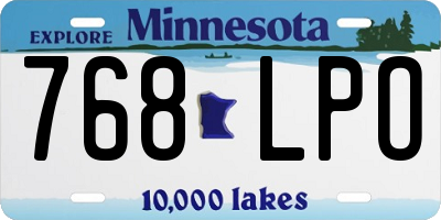 MN license plate 768LPO