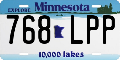 MN license plate 768LPP