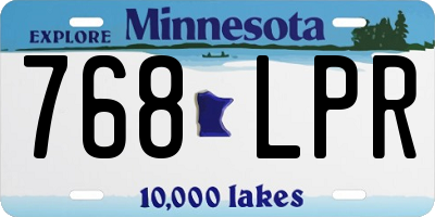 MN license plate 768LPR