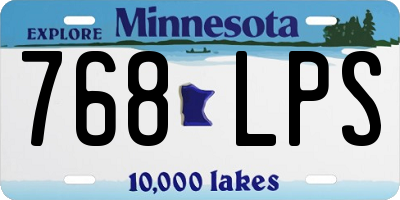 MN license plate 768LPS