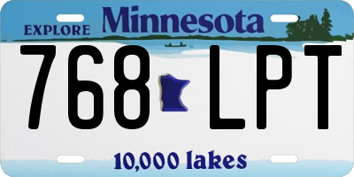 MN license plate 768LPT