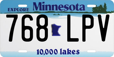 MN license plate 768LPV