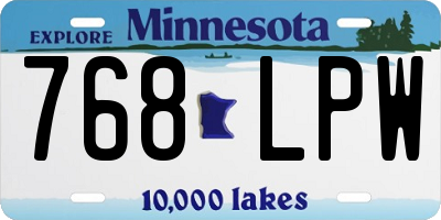 MN license plate 768LPW