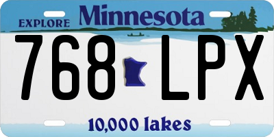 MN license plate 768LPX