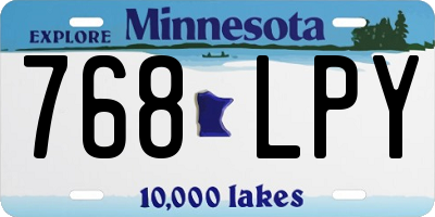 MN license plate 768LPY