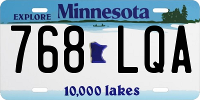 MN license plate 768LQA