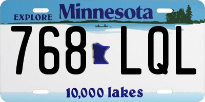 MN license plate 768LQL