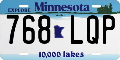 MN license plate 768LQP