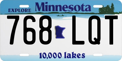 MN license plate 768LQT