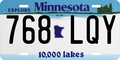 MN license plate 768LQY
