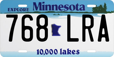 MN license plate 768LRA
