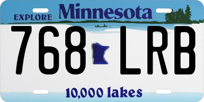 MN license plate 768LRB