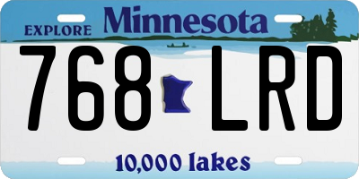 MN license plate 768LRD