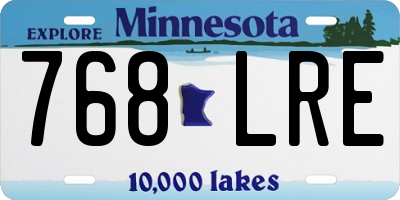 MN license plate 768LRE
