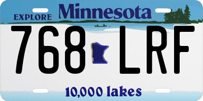MN license plate 768LRF