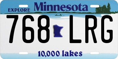 MN license plate 768LRG
