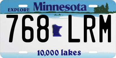 MN license plate 768LRM