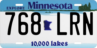 MN license plate 768LRN