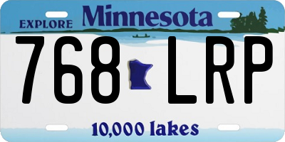 MN license plate 768LRP