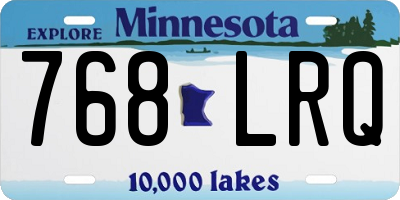 MN license plate 768LRQ