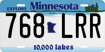 MN license plate 768LRR