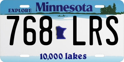 MN license plate 768LRS