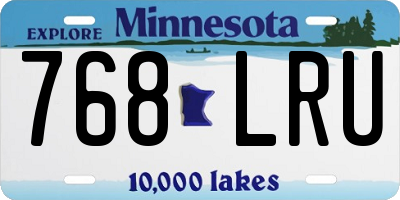 MN license plate 768LRU
