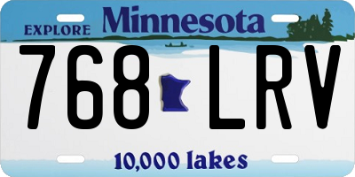 MN license plate 768LRV