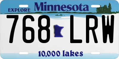 MN license plate 768LRW